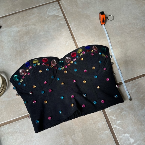 NWT Rhinestone Tube Top - Picture 3 of 5